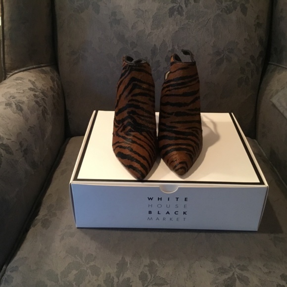White House Black Market Lady’s Haircalf Tiger Animal Print High Heels - Picture 2 of 6